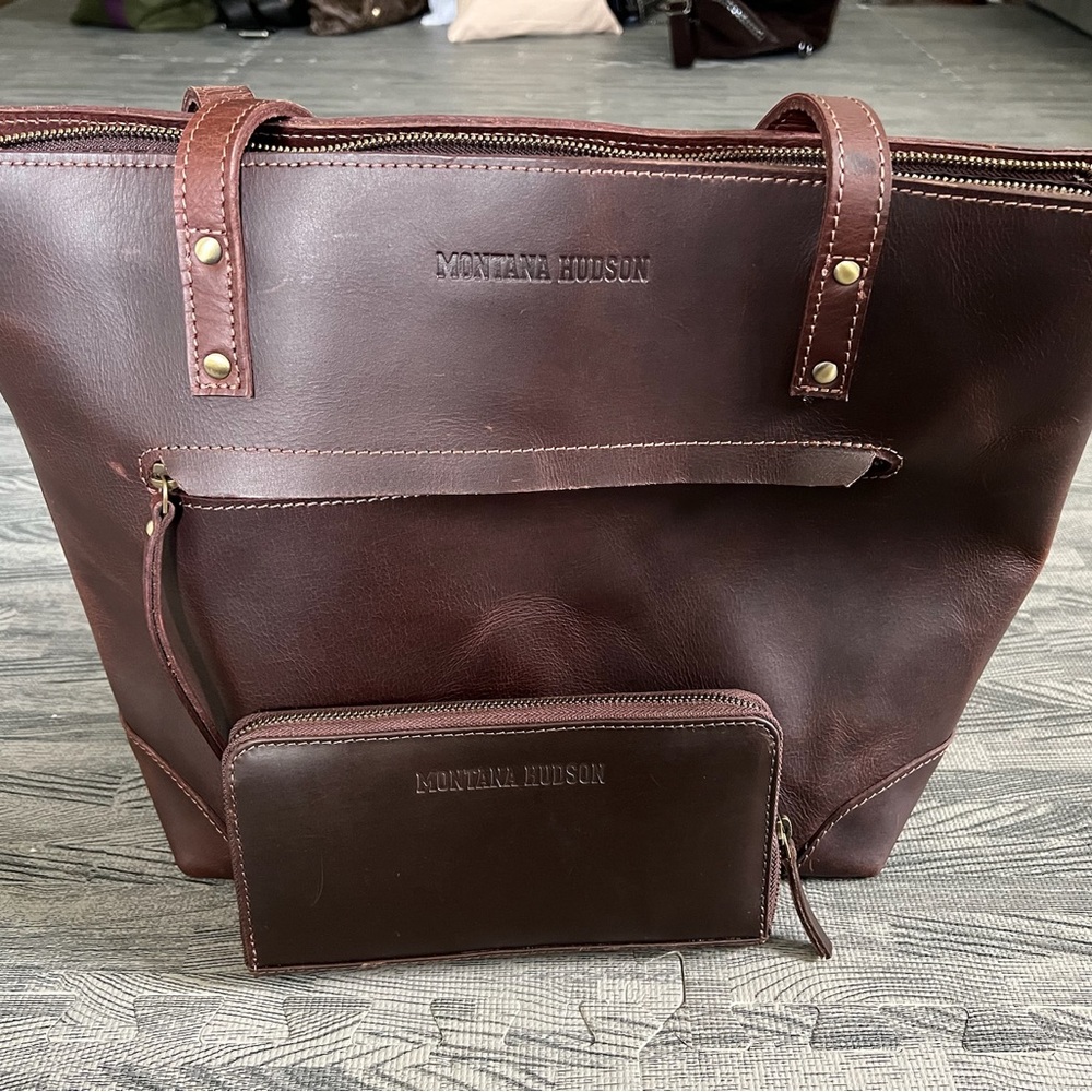 Montana Hudson Brown Leather Bag Set